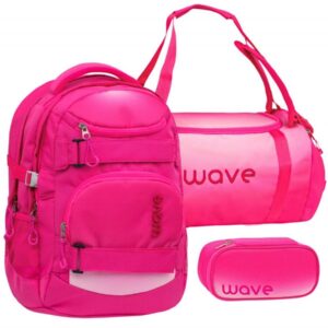 Wave Schulrucksack Set OMBRE LIGHT PINK 3teilig mit Sporttasche und Schlamper
