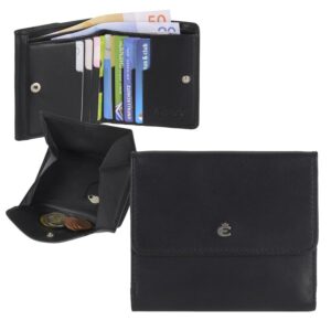 Geldbörse Leder 10x9cm Wiener Schachtel "Harry" schwarz Esquire 0039-49
