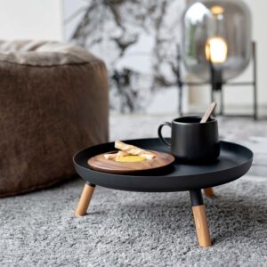 Beistelltisch 32x13cm flach rund "Plain" schwarz Yamazaki Home 5565