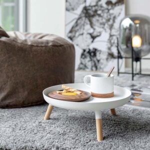 Beistelltisch 32x13cm flach rund "Plain" weiß Yamazaki Home 5564