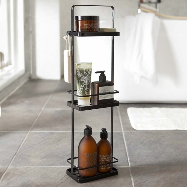 Badregal Ständer 18x67x12cm "Tower" schwarz Yamazaki Home 6635