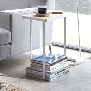 Beistelltisch 40x48x24cm mit Zeitschriftenablage "Tower" weiß Yamazaki Home 2733