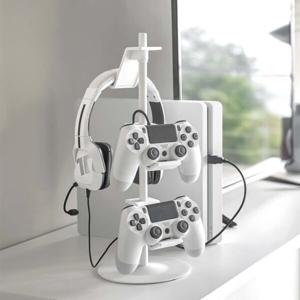 Controller-Halter 17x38cm mit 3 Ablagen "Tower" weiß Yamazaki Home 5088