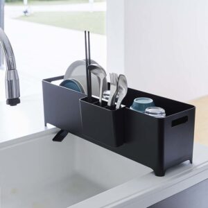 Geschirr-Abtropfgestelll 55x16x16cm schmal mit Ablauf "Tower" schwarz Yamazaki Home 4315