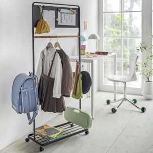 Kinder-Garderobenständer 135cm auf Rollen "Tower" schwarz Yamazaki Home 5176