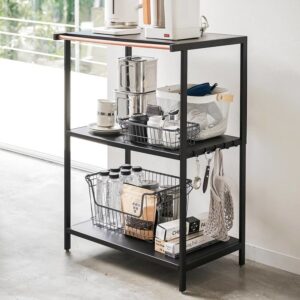 Küchenregal 60x90x46cm mit 3 Ebenen "Tower" schwarz Yamazaki Home 3598