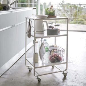 Küchenwagen 38x81x49cm auf Rollen "Tower" weiß
