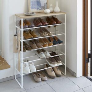 Schuhregal 66x87x25cm 5 Reihen mit Ablage "Tower" weiß Yamazaki Home 3369