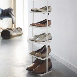 Schuhregal 22x77x14cm für 5 Paar Schuhe tragbar "Tower" weiß Yamazaki Home 2478