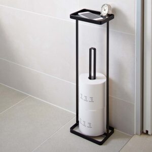 Toilettenpapierständer 16x52cm mit Ablage "Tower" schwarz Yamazaki Home 7740