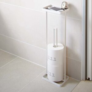 Toilettenpapierständer 16x52cm mit Ablage "Tower" weiß Yamazaki Home 7739