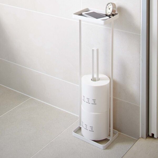 Toilettenpapierständer 16x52cm mit Ablage "Tower" weiß Yamazaki Home 7739