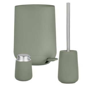 Bad-Accessoires Set 3tlg. "Nova" olive green (oliv grün) Zone Denmark