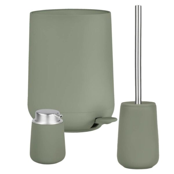 Bad-Accessoires Set 3tlg. "Nova" olive green (oliv grün) Zone Denmark