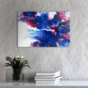 Acryl Pouring Bild 60x40cm "Red Infusion" Unikat | Künstlerunikat