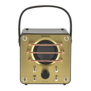 Bluetooth Lautsprecher 15W Vintage Design Metall Leder messing | Barebones. Kabelloser Speaker mit Akku & Bluetooth 5.3 für stilvollen Sound.