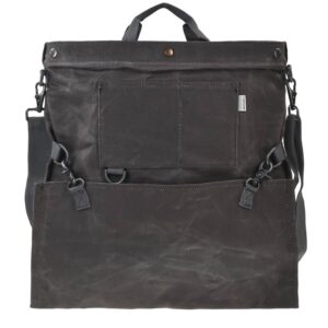 Erntetasche aufklappbarer Boden Canvas dunkelgrau 44x44cm | Barebones Garten Sammeltasche Obst Gemüse Pilze robuste Gartentasche wasserabweisend Outdo