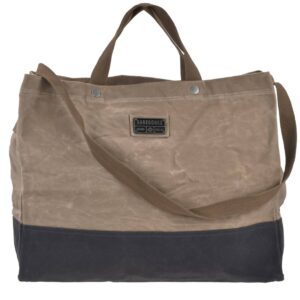 Feuerholz-Tasche robust Canvas khaki 49x39x20cm | Barebones Neelum Kaminholztasche Brennholztasche große Tasche für Camping und Einkauf im Alltag.