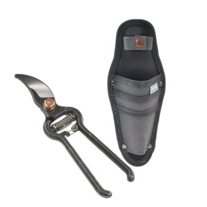 Gartenschere mit Gürtelholster | Barebones Pflanzenschere Bypass Astschere Rosenschere Blumen Handwerkzeuge Gartenpflege Outdoor