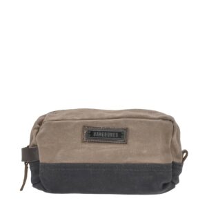 Kulturbeutel vintage Canvas khaki 20x9x10cm | Barebones Neelum Waschtasche Herren Kulturtasche Reise Sport Outdoor Camping robust Organizer.