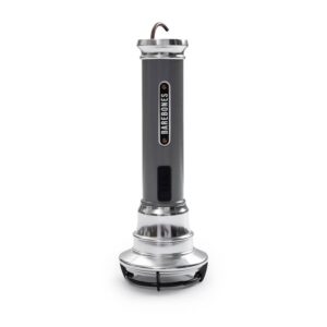 LED-Taschenlampe fokussierbar Metall gunmetal 6x17cm | Barebones Vintage Flashlight USB aufladbar 150 Lumen Outdoor Retro Taschenleuchte hochwertig.