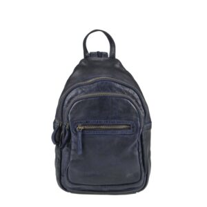 Bear Design Damen Rucksack Leder Joy Cow Lavato – dunkelblau. Erleben Sie zeitlose Eleganz und flexible Funktionalität im kompakten Design.