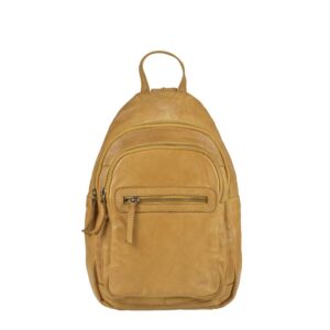Bear Design Damen Rucksack Leder Joy Cow Lavato – ocker gelb. Der wandelbare Cityrucksack für sonnige Akzente und perfekte Ordnung im Alltag.