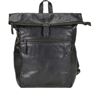 Bear Design Lederrucksack Damen Herren Notebookfach Rick schwarz | Cow Lavato