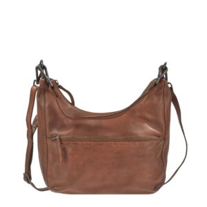 Schultertasche zwei Tragegurte Leder 32x20x13cm | Bear Design Handtasche Umhängetasche Damen Beuteltasche Crossbody Bag Damentasche Organizer Casual