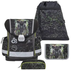 Belmil Schulranzen-Set 4-tlg Jungen Classy Black Panther | AGR