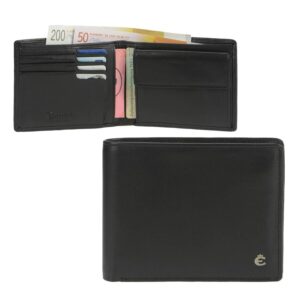 Geldbörse Herren 8 Kartenfächer RFID Schutz Harry | Leder schwarz | Esquire Portemonnaie mit Münzfach für Männer 2295-49