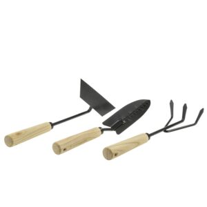 Gartenwerkzeug-Set 3-tlg. Eschenholz & Stahl | Ordnung und mehr