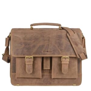 Greenburry Aktentasche Vintage Notebook 15,4" | Leder antikbraun