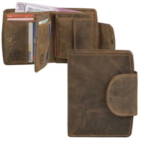 Greenburry Damen-Portemonnaie Vintage Riegel | Leder antikbraun