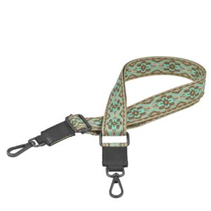 Damen Schultergurt Gitarrengurt-Stil Austauschgurt Textil Leder Schwarz 100-162cm | Greenburry Breiter Taschenriemen für mehr Tragekomfort 2522