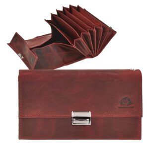 Kellnerportemonnaie Leder 6 Fächer Vintage antik rot | Greenburry Vintage 1785A
