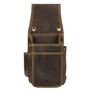 Kellnertasche extra stark Leder antikbraun 11x25cm | Greenburry Gastronomie Holster Profi Zubehör. Robuster Organizer für den harten Arbeitsalltag.