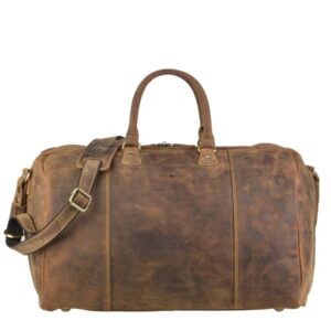Greenburry Reisetasche Weekender Vintage XXL | Leder antikbraun