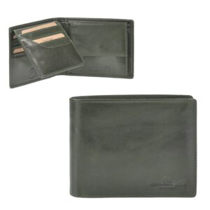 RFID Geldbörse Britischer Stil Leder british green Newport | Greenburry. Klassisches Portemonnaie mit sicherem RFID-Blocker und Reißverschlussfach.
