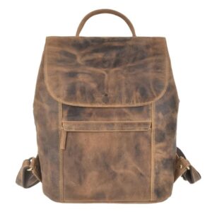 Klassischer Lederrucksack mit Baumwollrücken und Tabletfach | Greenburry Vintage. Die strukturierte Fächeraufteilung für Ihren perfekt geordneten Allt
