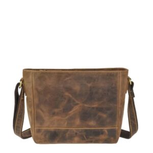 Greenburry Schultertasche Leder 29x21cm "Vintage" antikbraun 1532-25
