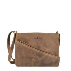 Greenburry Schultertasche Vintage 2 Hauptfächer | Leder antikbraun
