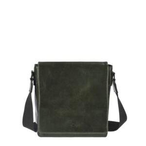 Leder Crossbag Herren British Green | Newport Umhängetasche | Ordnung & Mehr