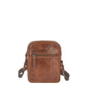 Herren Umhängetasche Leder Newport Caramel | Hellbraun | Greenburry