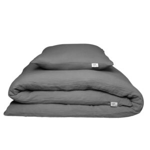 Musselin Bettwäsche 135x200cm anthrazit kaufen | Baumwolle | hutch & PUTCH