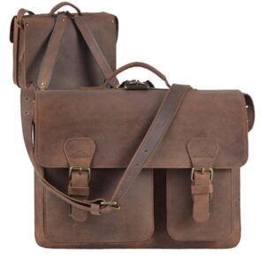 Aktentasche Leder 40x30cm 2 Fächer und Rückengurte "Classic Satchel" ranger braun 2237-73 Ruitertassen
