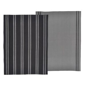 Geschirrtuch 2er Set saugstark Baumwolle schwarz 50x70cm | Södahl skandinavisches Design melierte Optik für eine moderne Küchenordnung im Haushalt.