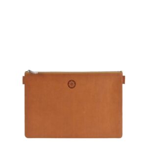 Banktasche für Belege Leder naturbraun 25x17cm | Sonnenleder Weill. Ein sicherer Organizer für Dokumente und Bargeld in Büro, Bank und auf Reisen.