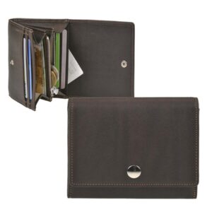 Geldbörse 3-fächrig Leder mocca 11x9cm | Sonnenleder Seeve Portemonnaie. Ein kompakter Begleiter für die perfekte Organisation Ihrer Finanzen.