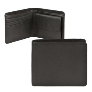 Geldbörse Herren 3 Kartenfächer Leder schwarz 11x9cm | Sonnenleder Spree. Ein zeitloser Organizer für Ihre Finanzen in hochwertiger Verarbeitung.
